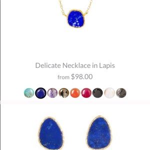Christina Greene lapis necklace and earrings set